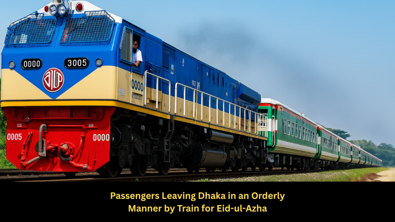 Passengers Leaving Dhaka in an Orderly Manner by Train for Eid-ul-Azha